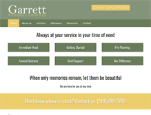 Tablet Screenshot of garrettfuneralchapels.com